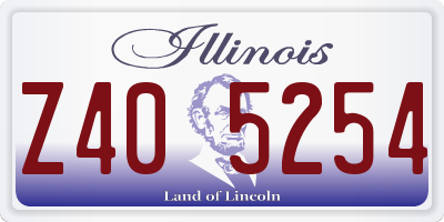 IL license plate Z405254