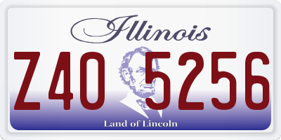 IL license plate Z405256