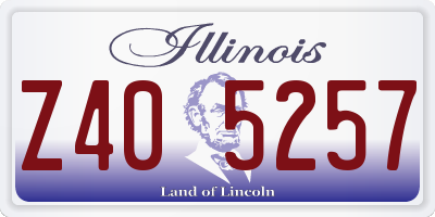 IL license plate Z405257