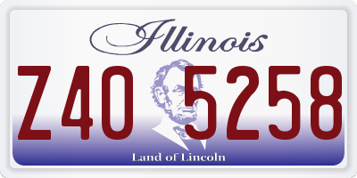 IL license plate Z405258