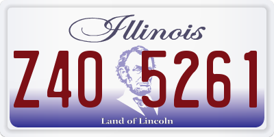 IL license plate Z405261