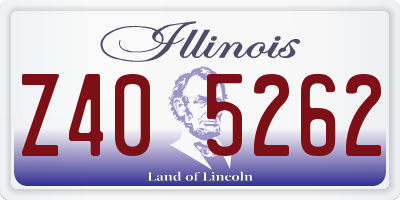 IL license plate Z405262