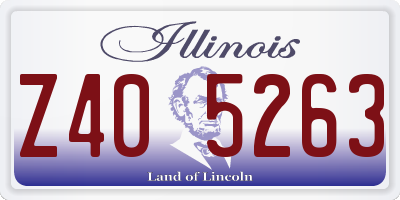IL license plate Z405263