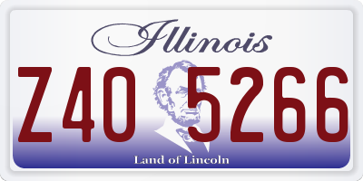IL license plate Z405266