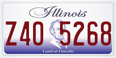 IL license plate Z405268