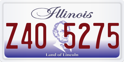 IL license plate Z405275