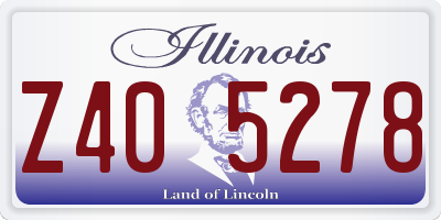 IL license plate Z405278