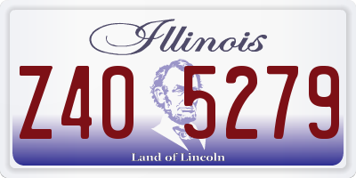 IL license plate Z405279