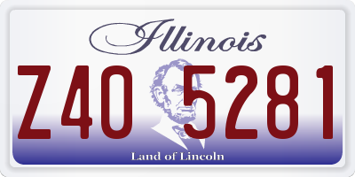 IL license plate Z405281