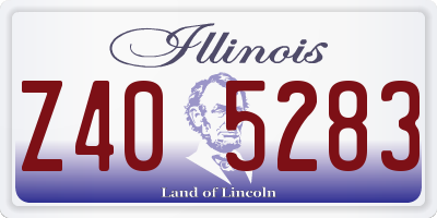 IL license plate Z405283