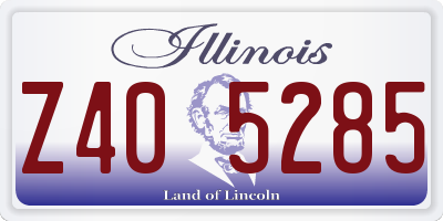 IL license plate Z405285