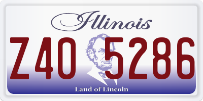 IL license plate Z405286