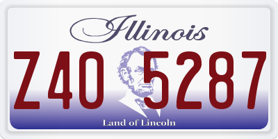 IL license plate Z405287