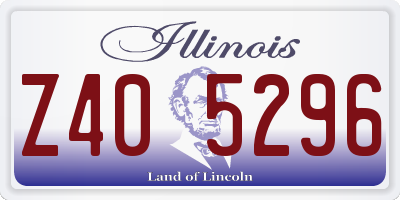 IL license plate Z405296