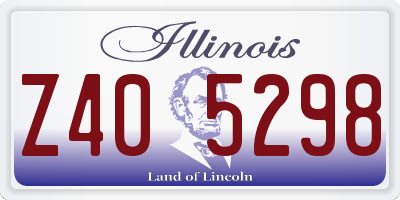 IL license plate Z405298