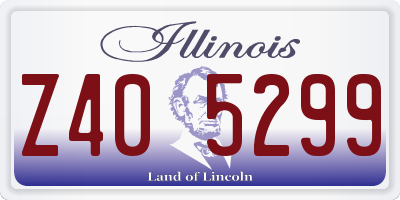 IL license plate Z405299