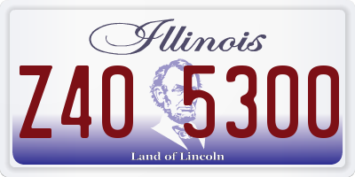 IL license plate Z405300