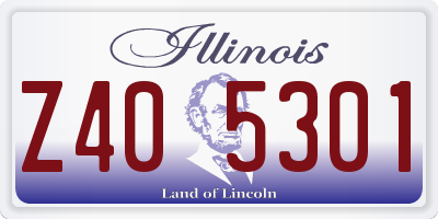 IL license plate Z405301