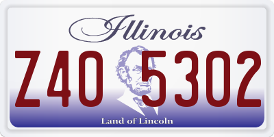 IL license plate Z405302