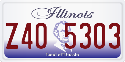 IL license plate Z405303