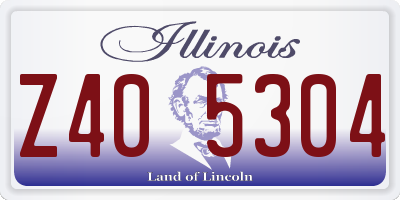 IL license plate Z405304