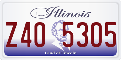 IL license plate Z405305