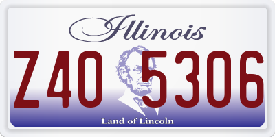 IL license plate Z405306