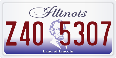 IL license plate Z405307