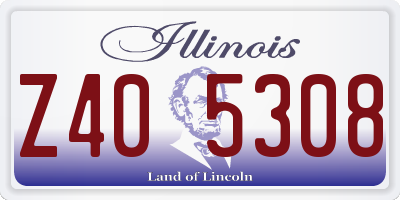 IL license plate Z405308