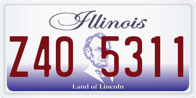 IL license plate Z405311