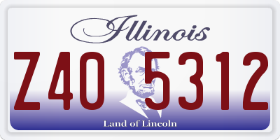 IL license plate Z405312