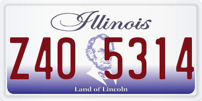 IL license plate Z405314