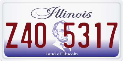 IL license plate Z405317