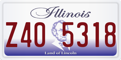 IL license plate Z405318