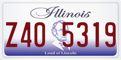 IL license plate Z405319