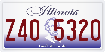 IL license plate Z405320