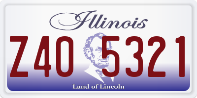 IL license plate Z405321