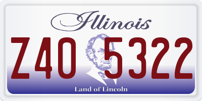 IL license plate Z405322