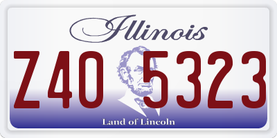 IL license plate Z405323