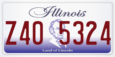 IL license plate Z405324