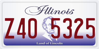 IL license plate Z405325