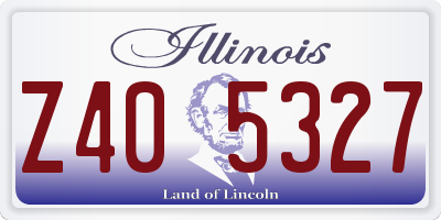 IL license plate Z405327