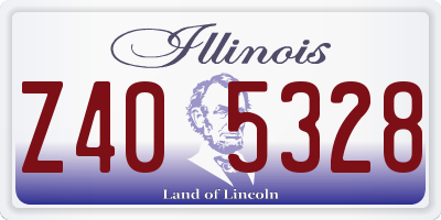 IL license plate Z405328