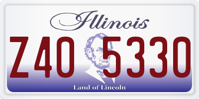 IL license plate Z405330
