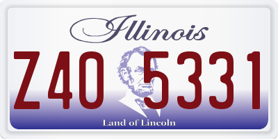IL license plate Z405331