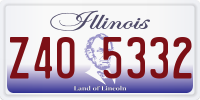 IL license plate Z405332