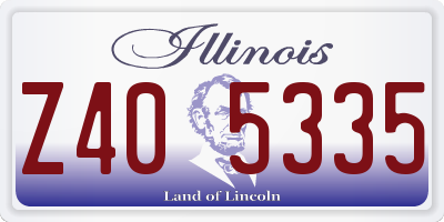 IL license plate Z405335