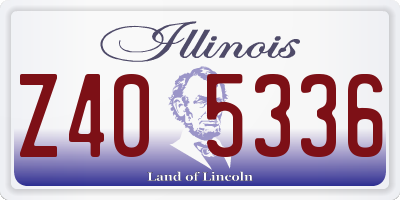 IL license plate Z405336