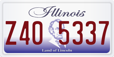IL license plate Z405337