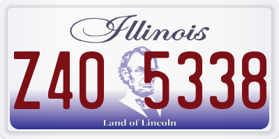 IL license plate Z405338